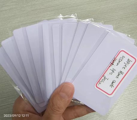 Λευκές κενές εκτυπώσιμες κάρτες από PVC Cr 80 0,4 mm 0,5 mm για την παραγωγή καρτών